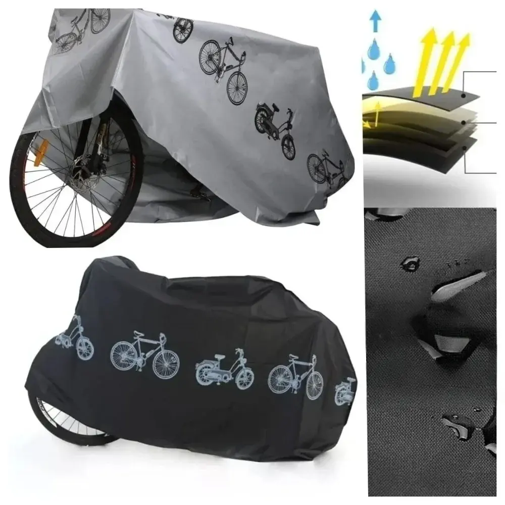 New Waterproof Bike Cover for Outdoor All-Weather Protection Durable Rainproof Sunlight Resistant Cycling Accessories Universal