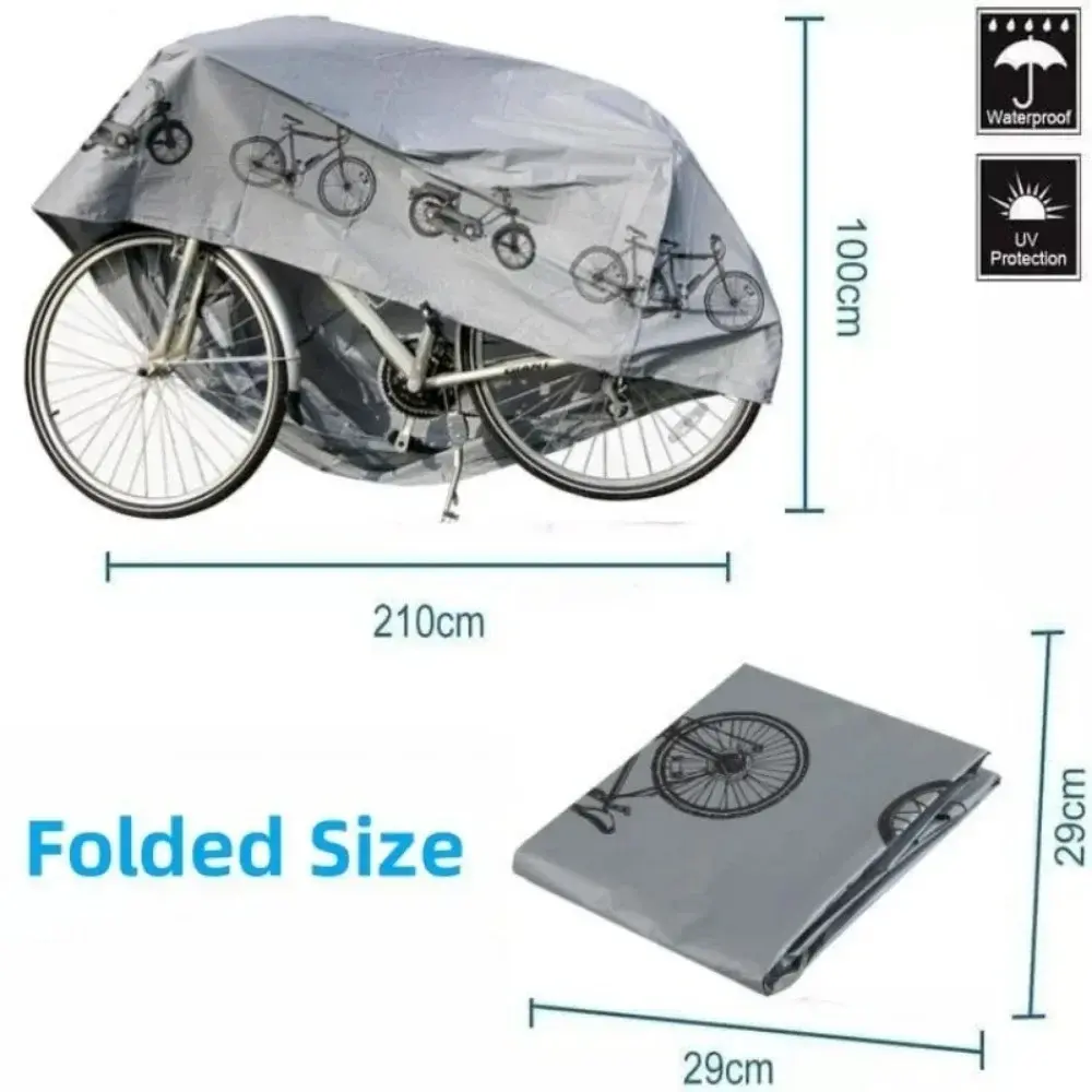 New Waterproof Bike Cover for Outdoor All-Weather Protection Durable Rainproof Sunlight Resistant Cycling Accessories Universal