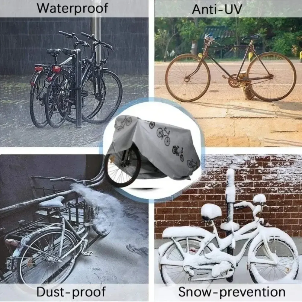 New Waterproof Bike Cover for Outdoor All-Weather Protection Durable Rainproof Sunlight Resistant Cycling Accessories Universal