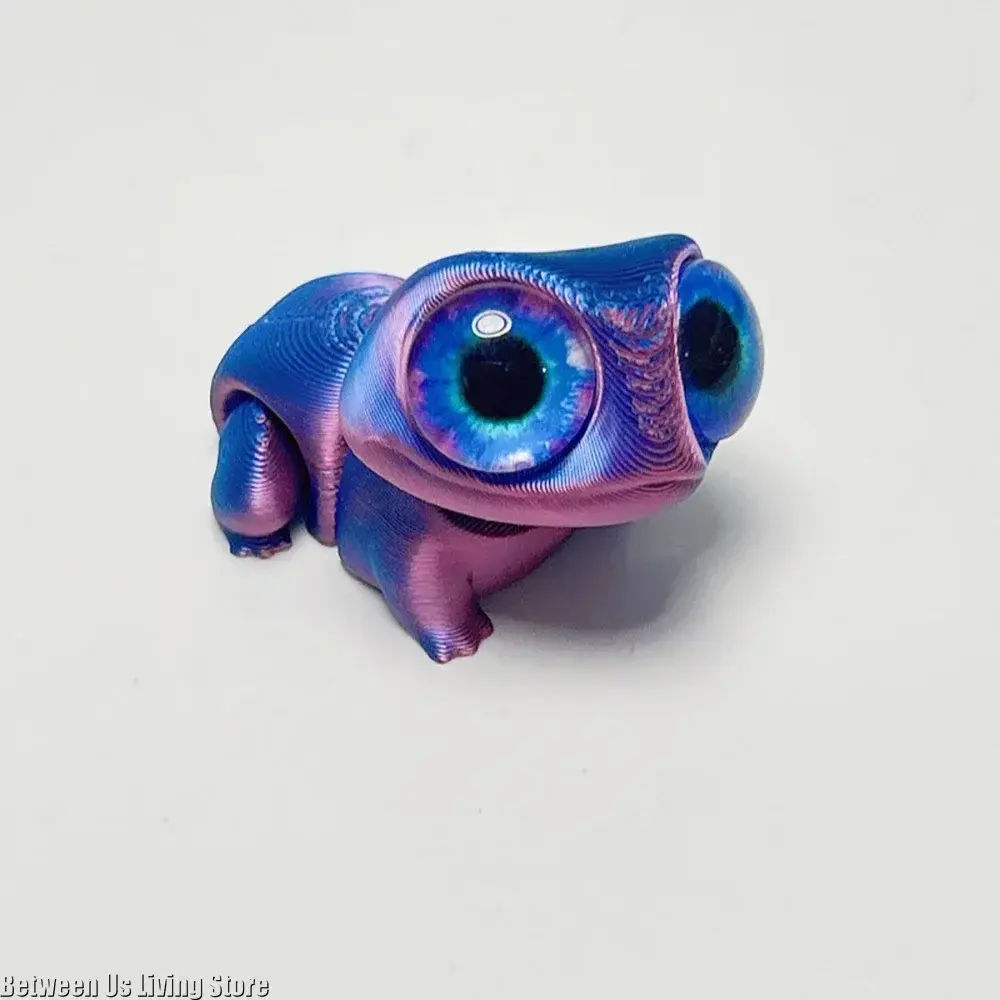 New 3D Printed Kawaii Frog  Multi-Joint Movable Doll Big Eyes Design Children Gift for Living Room Home Decor Cute Collectible