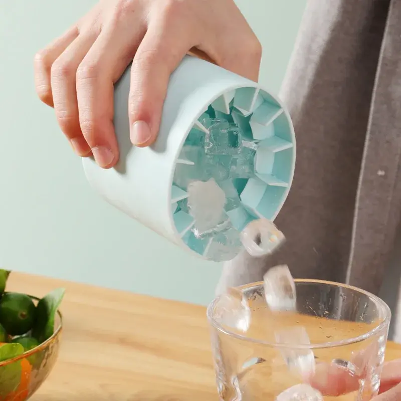 New Relieve Summer-heat Portable Freeze Cylinder Silicone Ice Silicone Mold Quick Freeze Ice-Cube Mold Ice-Buckets Cup
