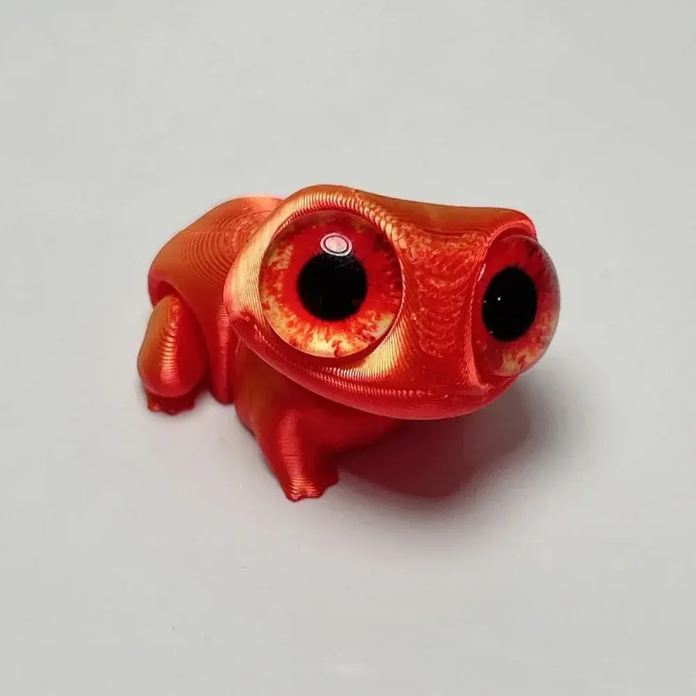New 3D Printed Kawaii Frog  Multi-Joint Movable Doll Big Eyes Design Children Gift for Living Room Home Decor Cute Collectible
