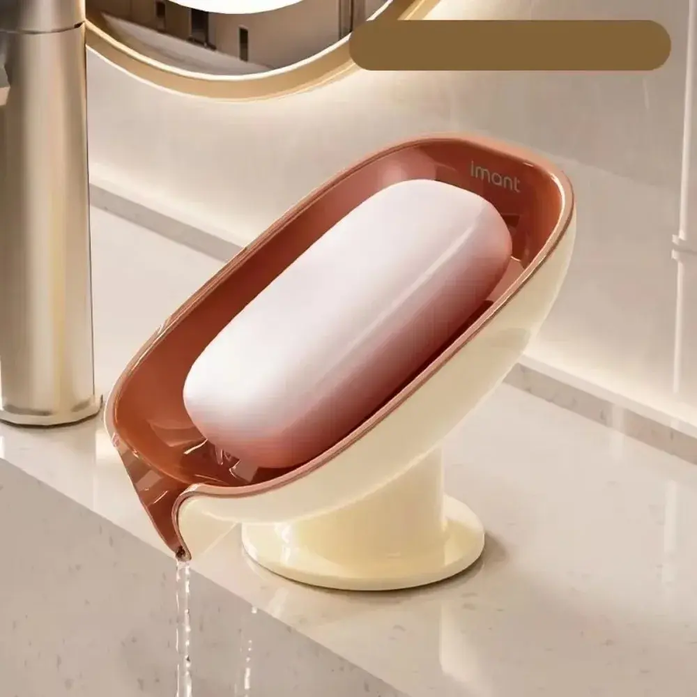 New No Punching Required Soap Rack Multifunctional Suction Cup Soap Dish Drain Water Design Bathroom Kitchen Sponge Holder