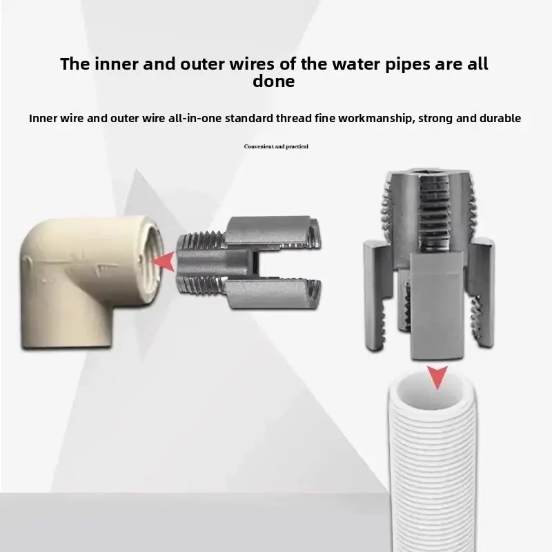 2025New 4/6 Inch Universal Pipe Inside/Outside Threading Drill Bit Drill Compatible PPR/PPE Pipes Pipe Processing Equipment Tool