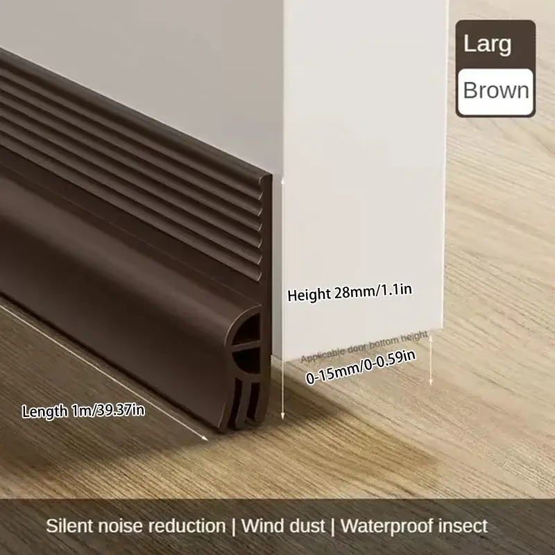 Home Hardware Sealing Strip 1M Door Bottom Windproof Dust Stopper Guard Rain Weatherstrip Noise Reduction Insulator Sealer
