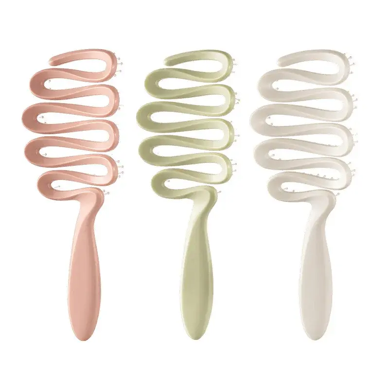 New 1PCS Hollow Large Curved Comb for Women - Volumizing Scalp Styling Comb (Small & Large Sizes) - Scalp Cleansing Hair Brush