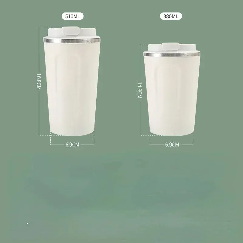 New 304 Stainless Steel Coffee Cup Thermal Mugs Leak-Proof Thermos Water Bottle Tea Coffee Mug Vacuum Insulated Bottle 380/510ML