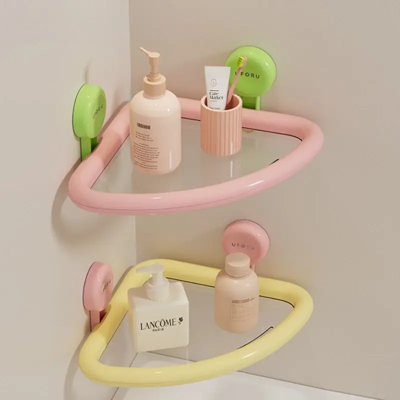 New Creative and Innovative Bathroom Storage Rack No Need for Punching Corners Easy To Organize Towel Rack for Corner Rack