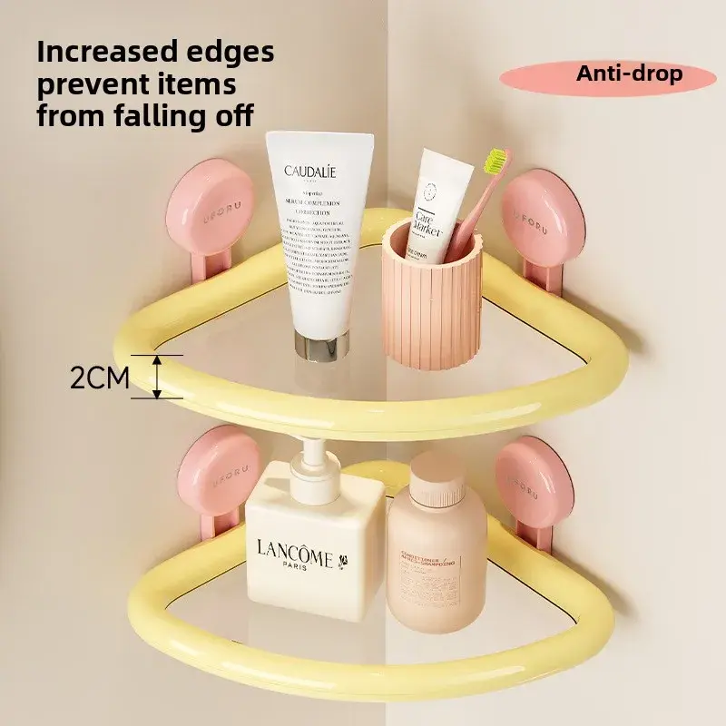 New Creative and Innovative Bathroom Storage Rack No Need for Punching Corners Easy To Organize Towel Rack for Corner Rack