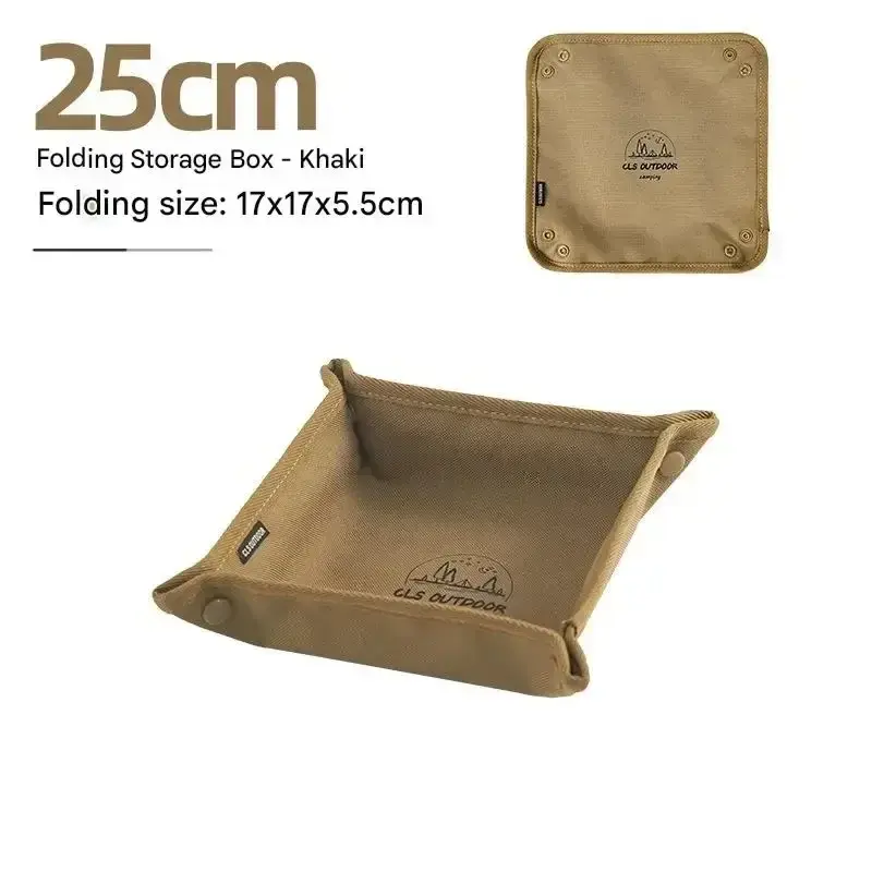 Portable Outdoor Camping Storage Tray Home Travel Storage Box Camping Portable Folding Table Stacked Square Clutter Storage Tray