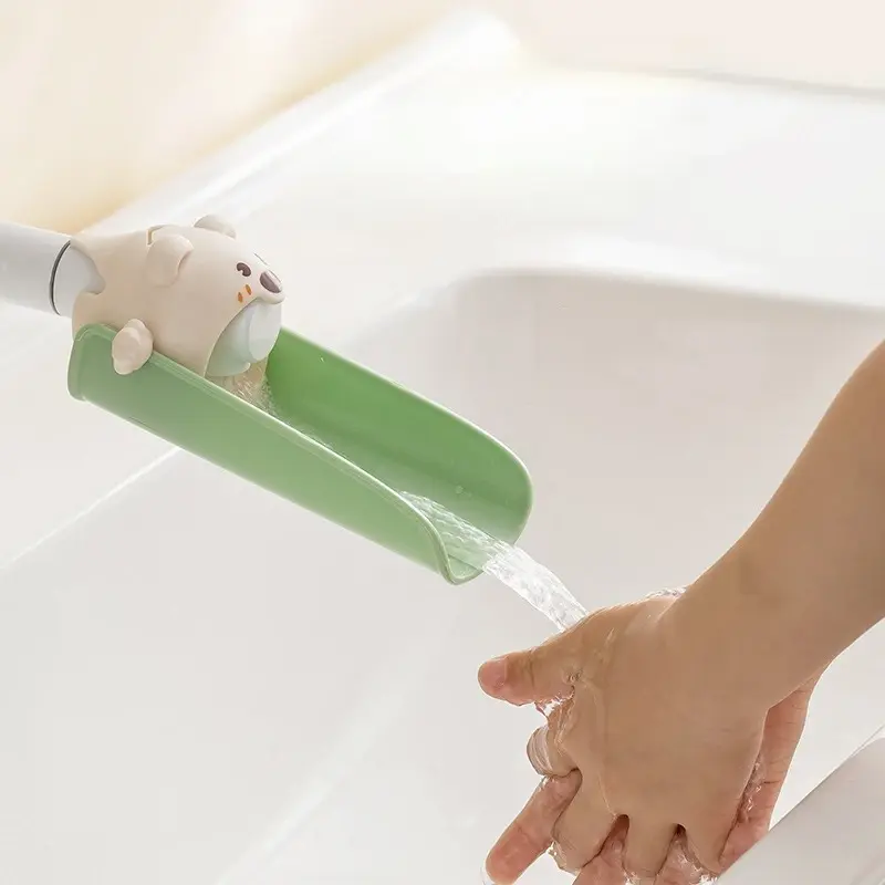 New Cute Cartoon Silicone Faucet Extender Splash Proof Suitable for Bathroom Sink Kitchen