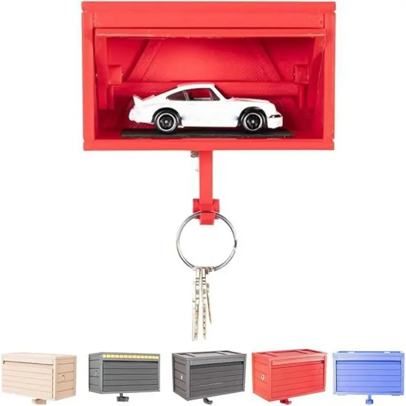 Home decoration New 3D Printed Garage Switchable Key Holder  Car - Themed Keychain Box - bedroom decorations No Car Model