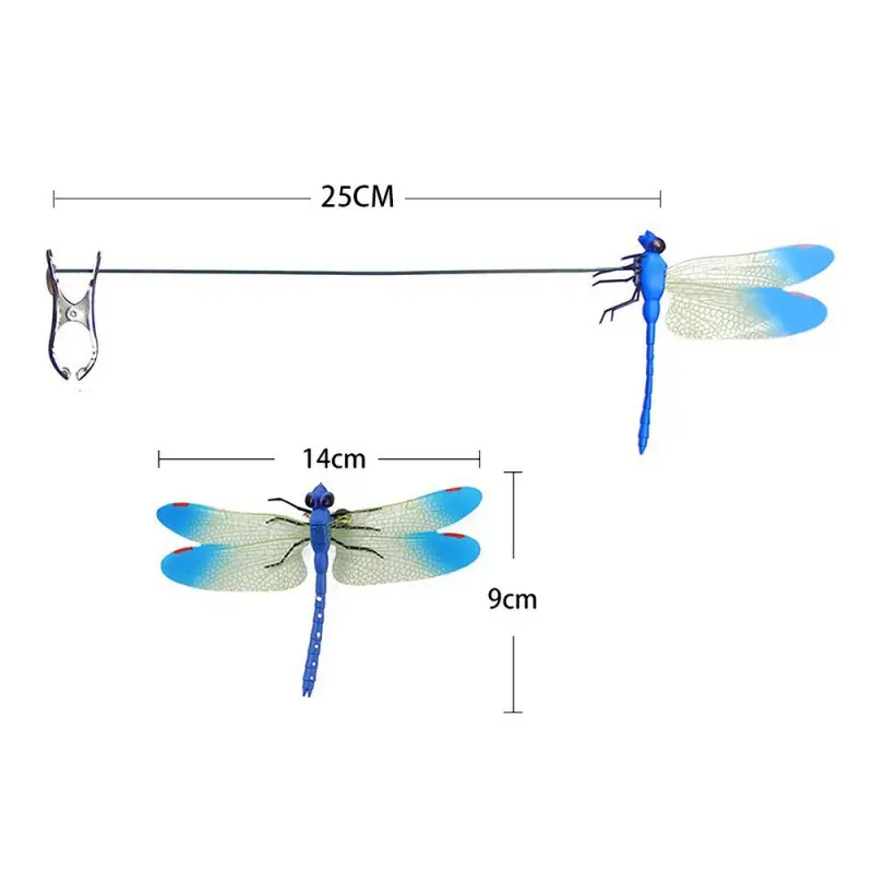 New 3D Simulated Dragonfly Clip for Home Decoration Fly Repelling Decoration Clip Dragonfly Decoration Clip Ornament