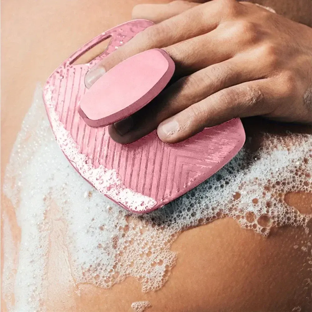 New Silicone Body Scrubber Exfoliating Bath Handheld Shower Cleansing Brush Back Massager Skin Cleaner Bathroom Accessories