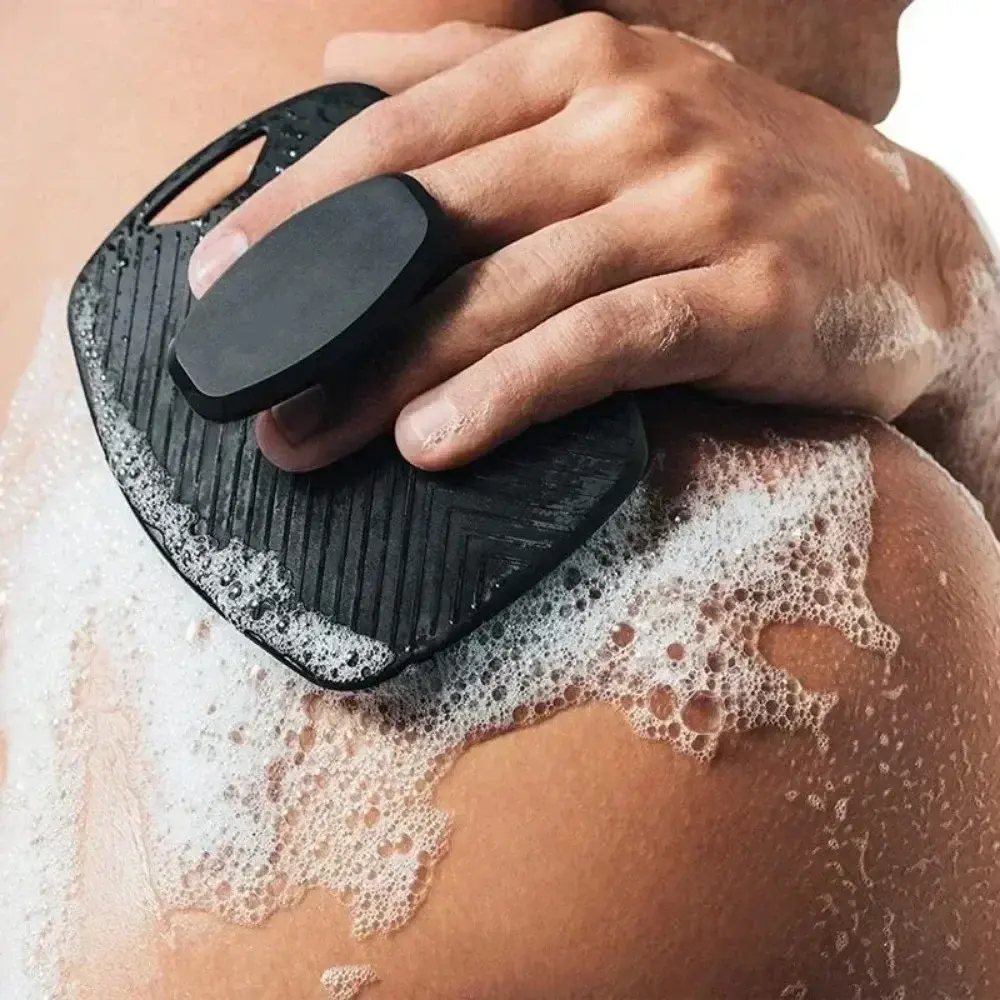 New Silicone Body Scrubber Exfoliating Bath Handheld Shower Cleansing Brush Back Massager Skin Cleaner Bathroom Accessories