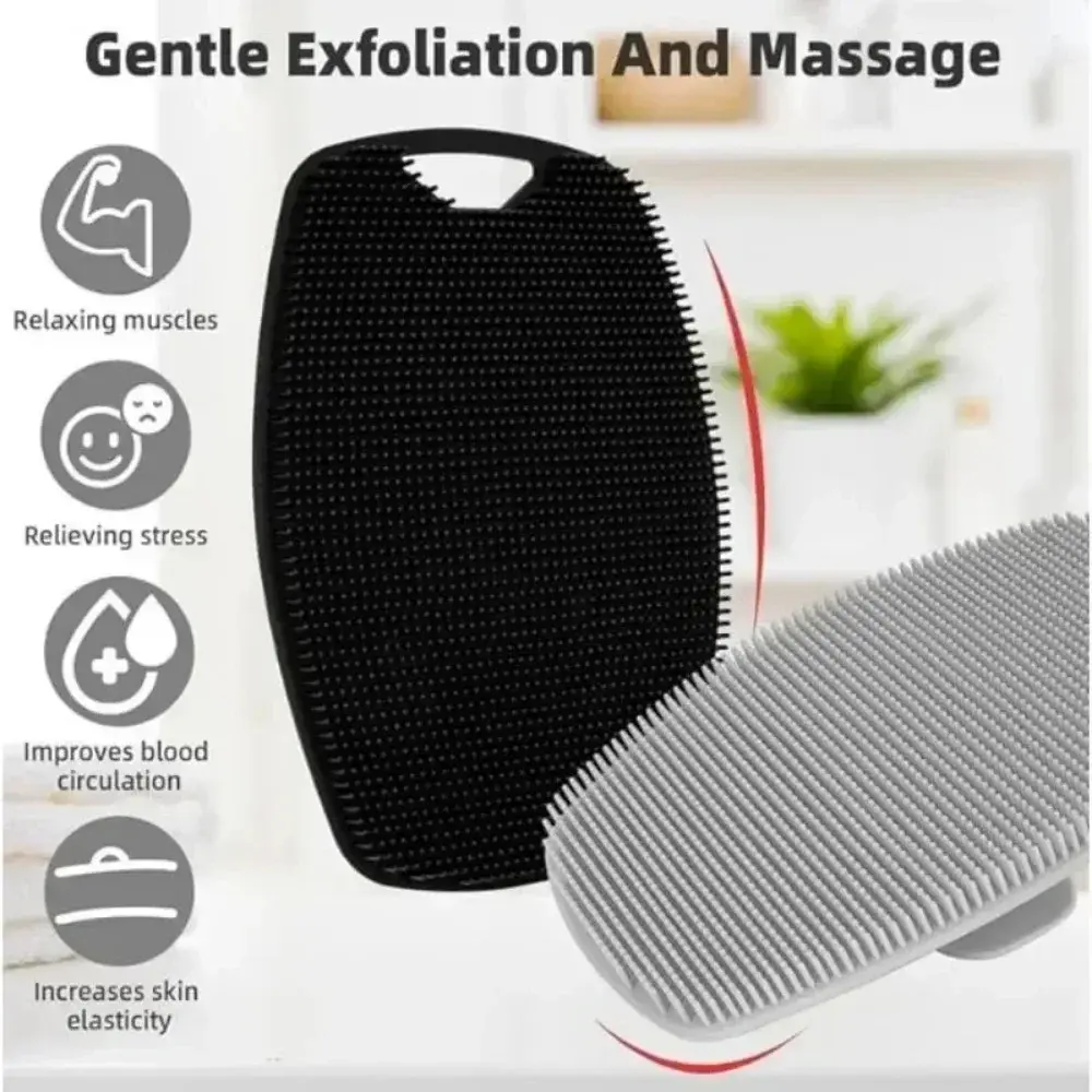 New Silicone Body Scrubber Exfoliating Bath Handheld Shower Cleansing Brush Back Massager Skin Cleaner Bathroom Accessories