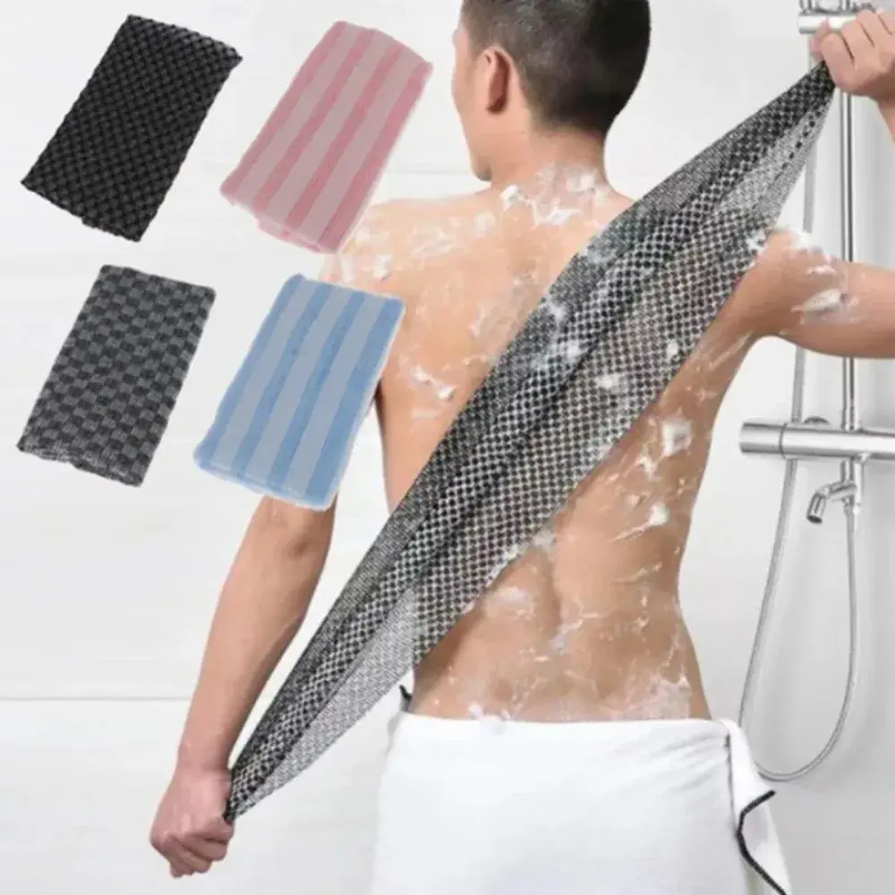 New Rubbing Washcloth Bath Nylon Towel Brush for Back Towels Exfoliating Scrub Shower Sponge Body Bathroom Accessories