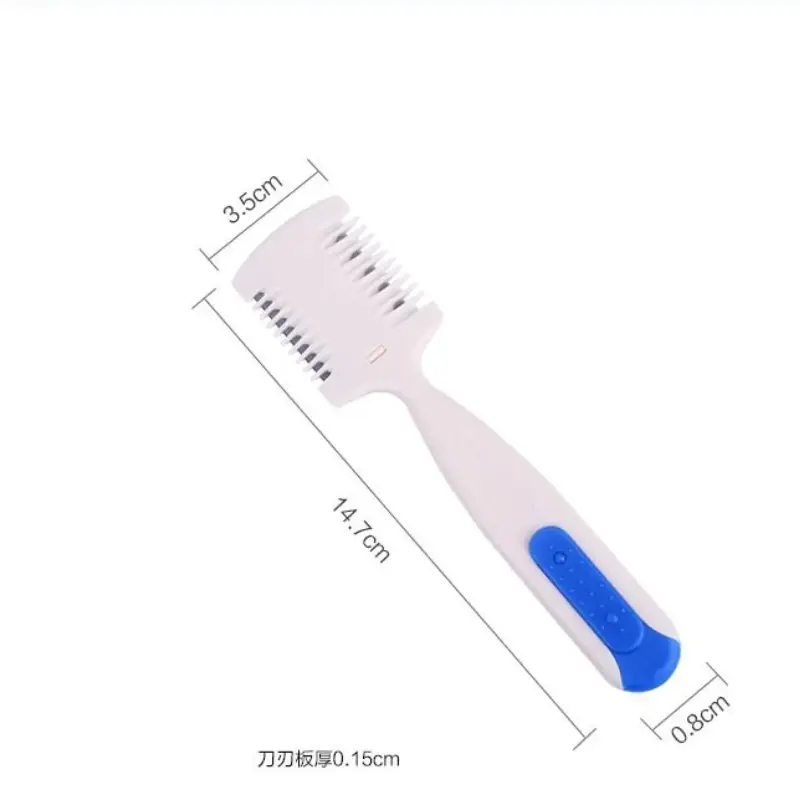 New White Plastic Hair Detangler Comb - Anti-Tangle Hair Styling Tool for Smooth Hair Grooming
