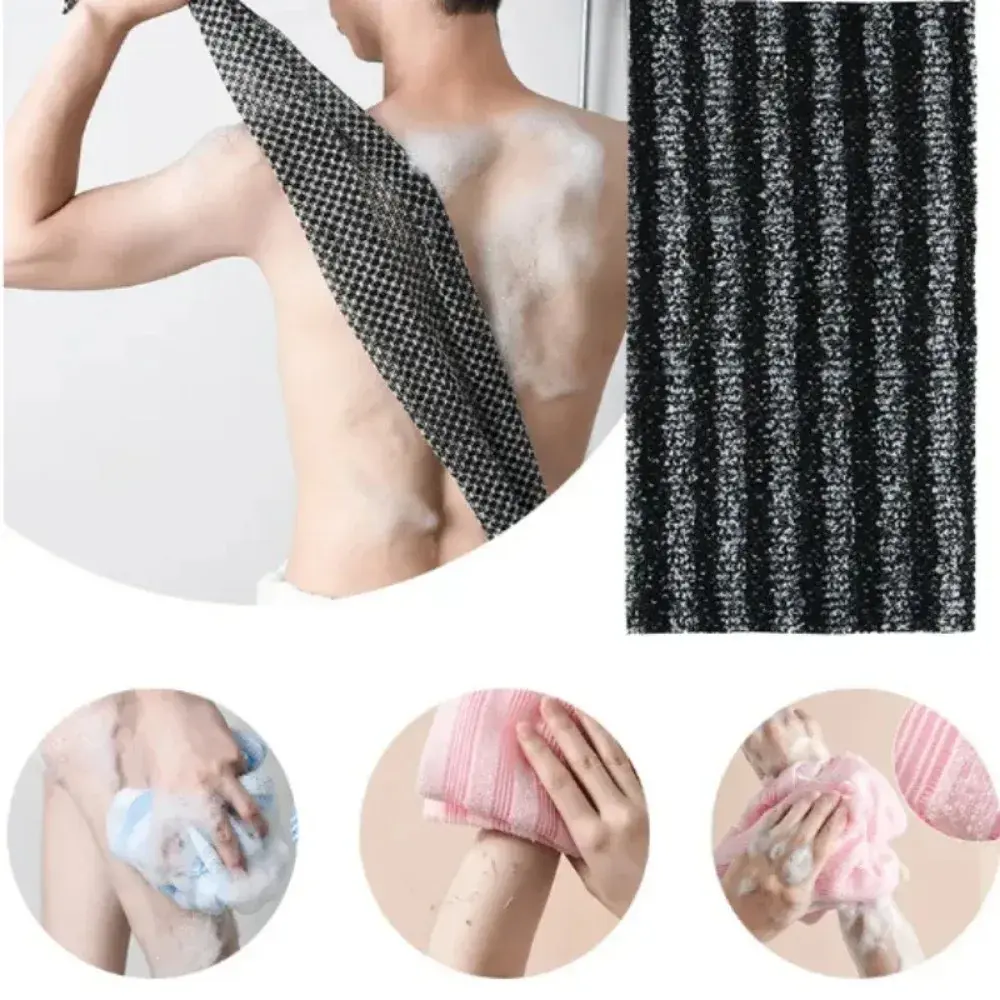 New Rubbing Washcloth Bath Nylon Towel Brush for Back Towels Exfoliating Scrub Shower Sponge Body Bathroom Accessories