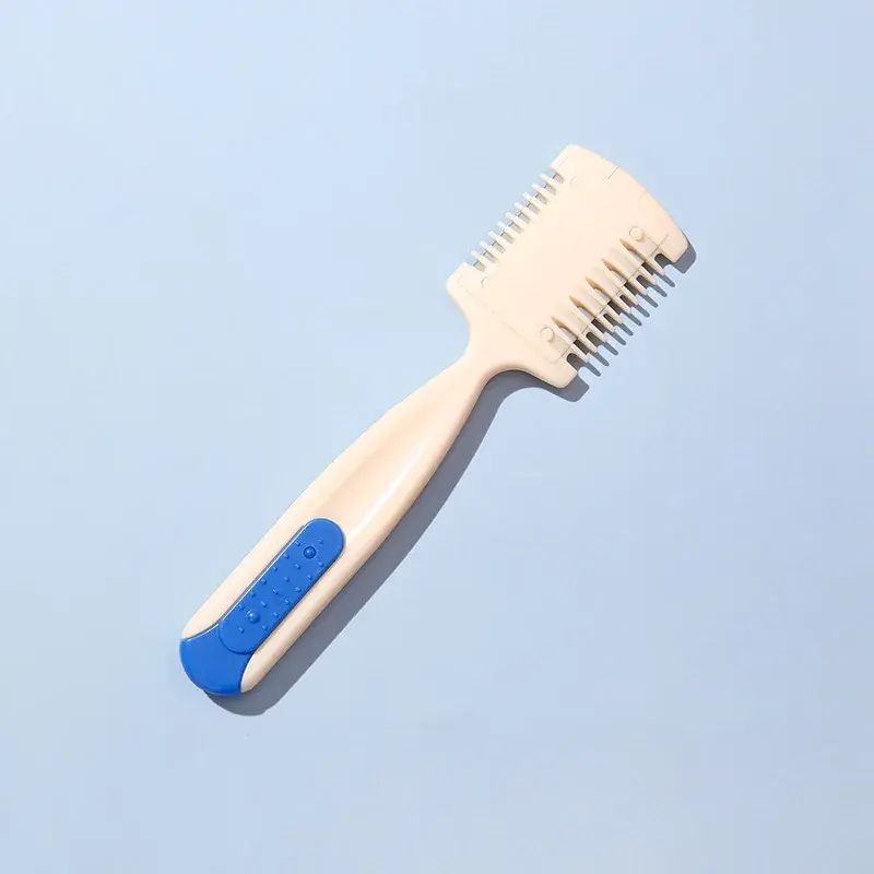 New White Plastic Hair Detangler Comb - Anti-Tangle Hair Styling Tool for Smooth Hair Grooming