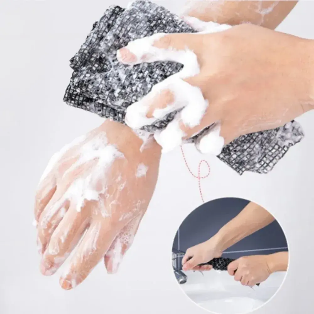 New Rubbing Washcloth Bath Nylon Towel Brush for Back Towels Exfoliating Scrub Shower Sponge Body Bathroom Accessories