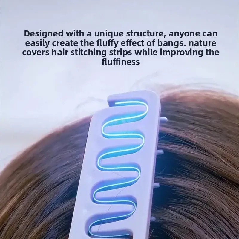 New Korean Style Volumizing Texture Styling Comb - Root Lifting & Hair Part Cover Hairbrush for Men & Women