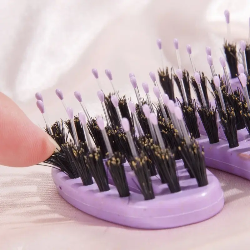 New Elastic Hollow Bristle Fluffy Hair Styling Comb Heatless Spiral Hair Curlers Set - Multicolor No Heat Damage Curling Tools