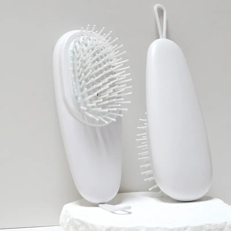 2025 New Multicolor Air Cushion Hair Brush with Protective Case - Portable Detangling Massage Comb