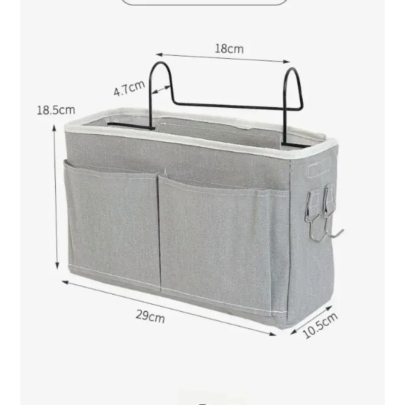 Hot Large Capacity No-Punch Bedside Hanging Basket Baby Diaper Practical Storage Fence Table Box and Bedside Bag