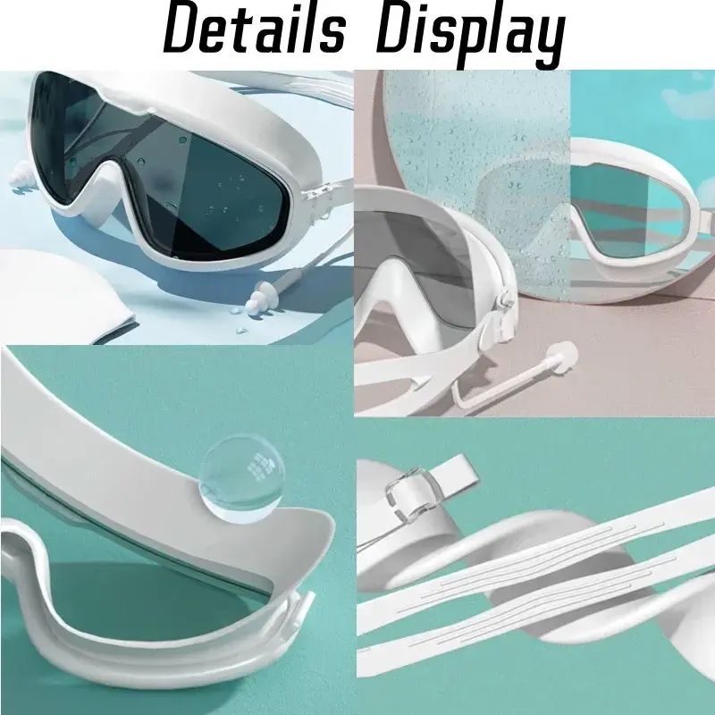 New Large Frame Adult Swimming Glasses Waterproof and Fog Proof HD Male and Female Swimming Glasses Professional