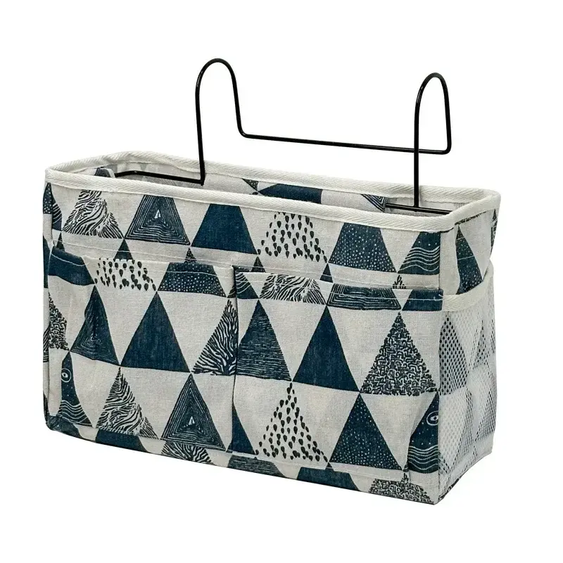 Hot Large Capacity No-Punch Bedside Hanging Basket Baby Diaper Practical Storage Fence Table Box and Bedside Bag