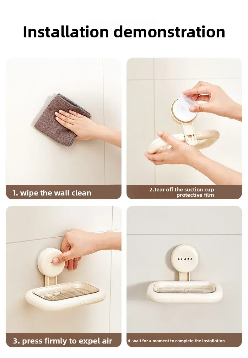 New Soap Drain Rack No Drilling Wall Mounted Double Layer Holder Storage and Air Cushion Type Soap Rack in The Bathroom Corner