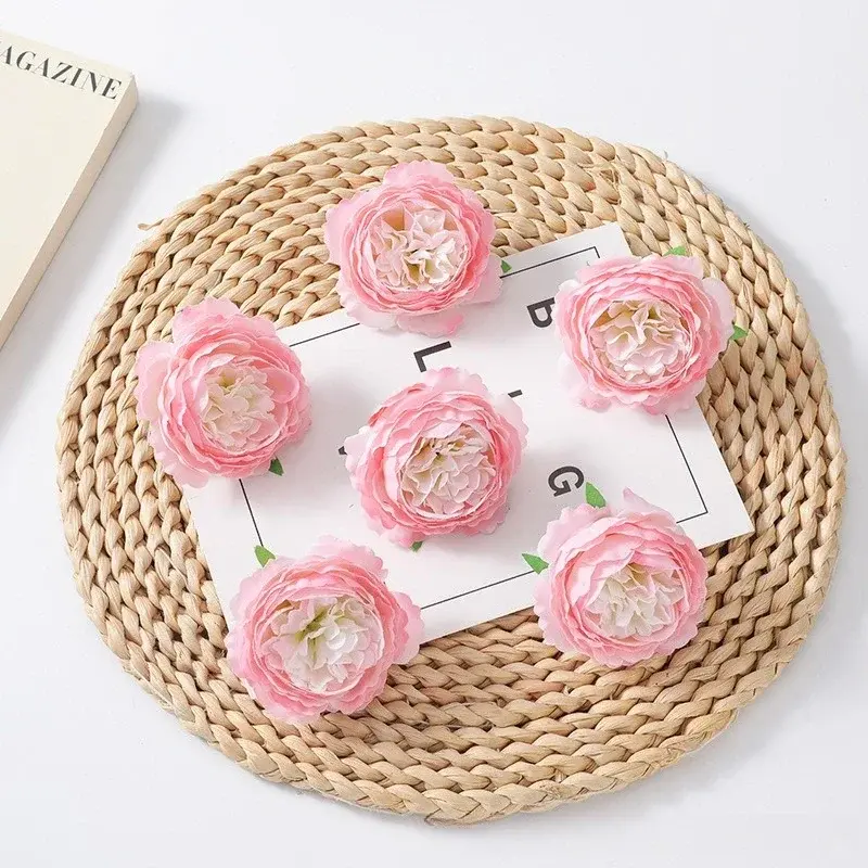 New 10pcs Silk Artificial Flowers Realistic Decor for Home Wedding Party DIY Garland Long Lasting Gift Accessories