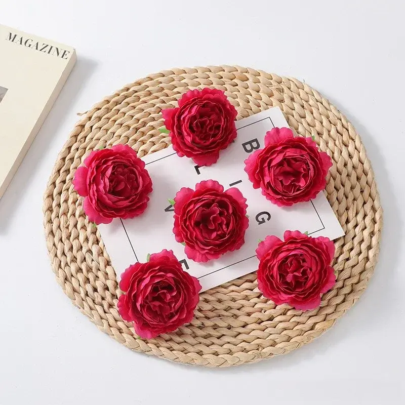 New 10pcs Silk Artificial Flowers Realistic Decor for Home Wedding Party DIY Garland Long Lasting Gift Accessories