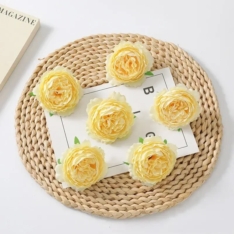 New 10pcs Silk Artificial Flowers Realistic Decor for Home Wedding Party DIY Garland Long Lasting Gift Accessories