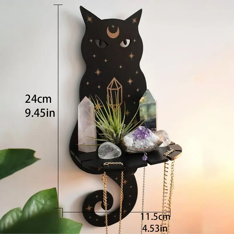 New Wall Shelf Stone Wall Shelf Hand Wooden Display Stand Hanging Candle Holder Wall Decor Shelves home decoration shelf decor