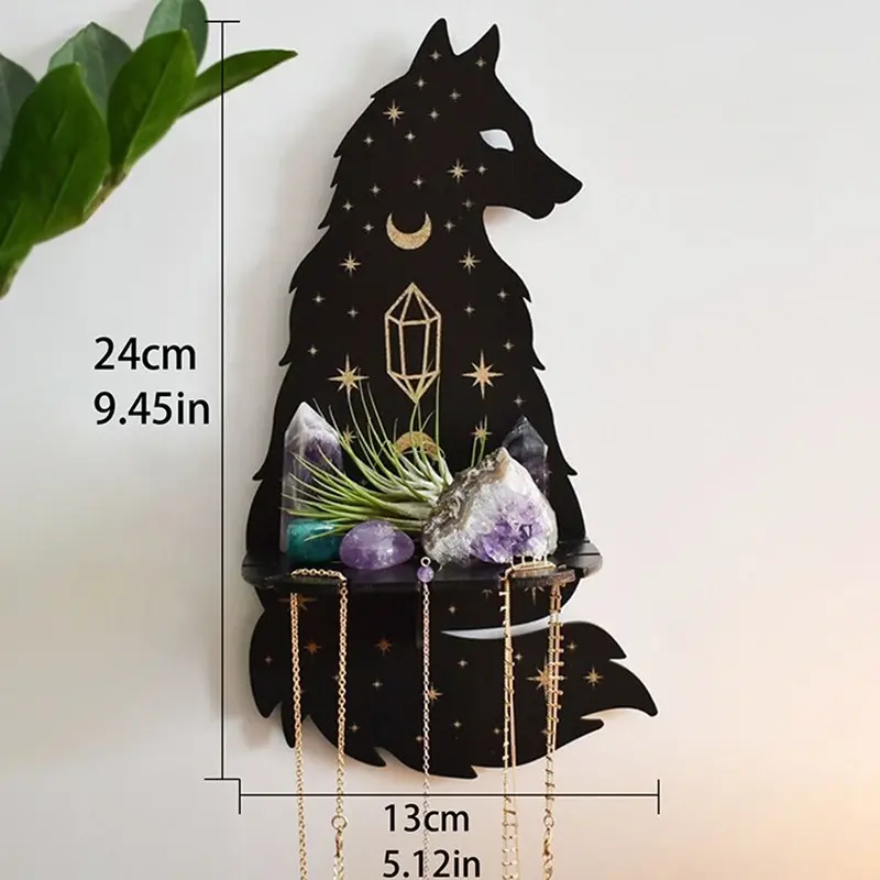 New Wall Shelf Stone Wall Shelf Hand Wooden Display Stand Hanging Candle Holder Wall Decor Shelves home decoration shelf decor