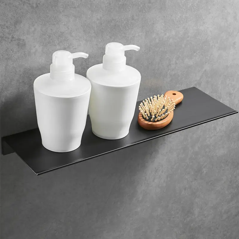 New No Punching Required Bathroom Storage Rack Bathroom Vanity Minimalist Bathroom Shower Gel Rack Wall Mounted Tray for Storage