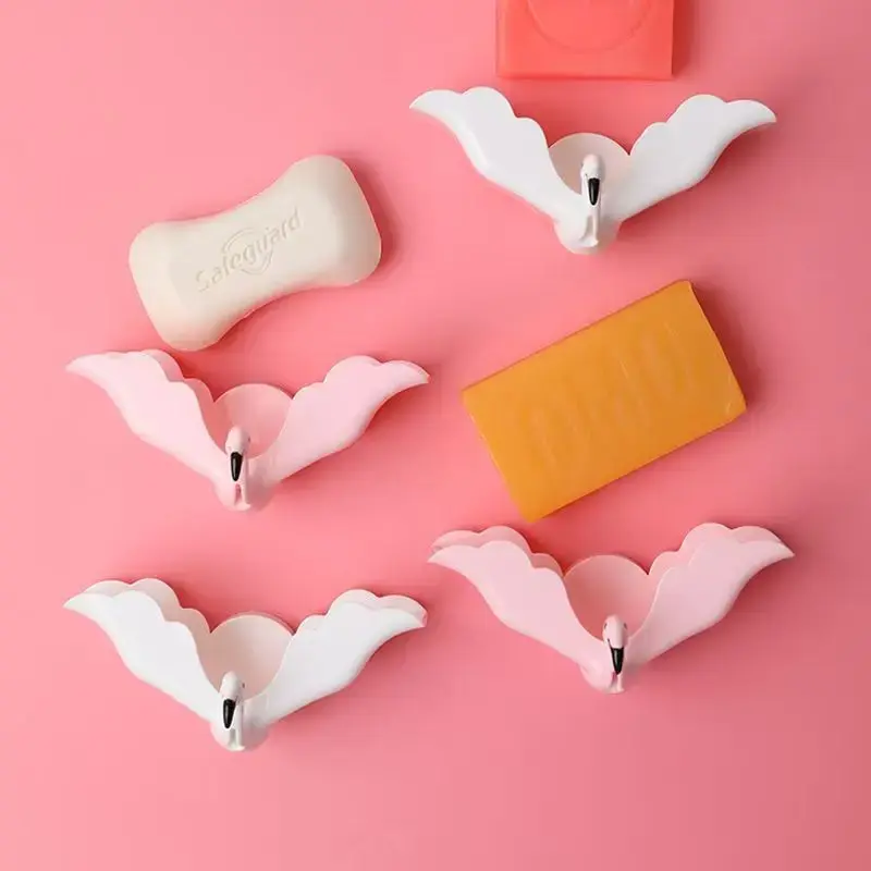 New Non Perforated Wall Mounted Suction Cup Soap Dish Cute Bathroom and Household Multifunctional Water and Fertilizer Soap Rack