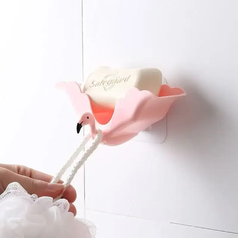 New Non Perforated Wall Mounted Suction Cup Soap Dish Cute Bathroom and Household Multifunctional Water and Fertilizer Soap Rack