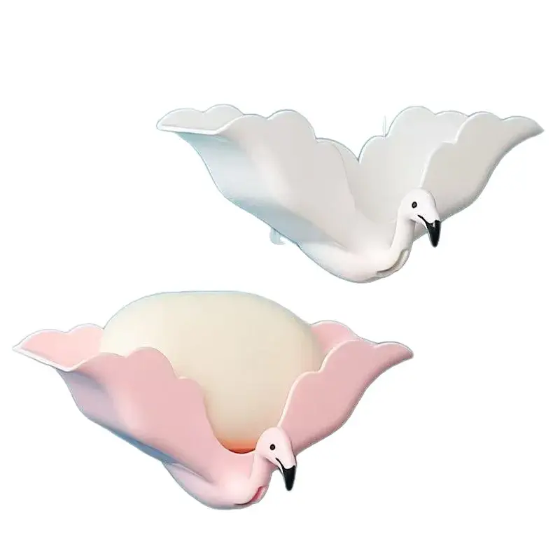 New Non Perforated Wall Mounted Suction Cup Soap Dish Cute Bathroom and Household Multifunctional Water and Fertilizer Soap Rack