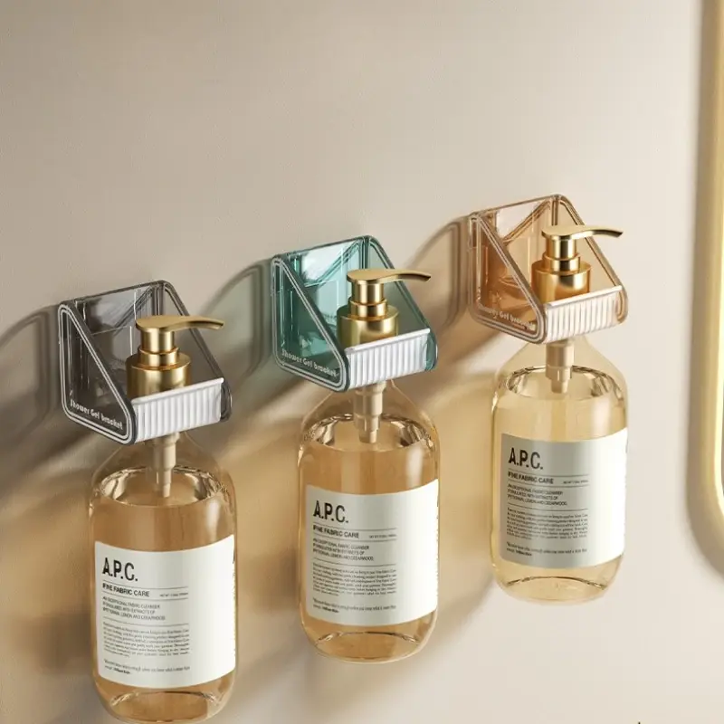 New Non Perforated Bathroom Corner Rack Shower Gel Hanging Rack Toilet Strong Hook Shampoo Bottle Storage Rack