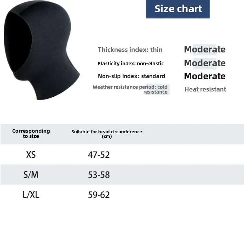 5mm/3mm Outdoor Diving Neoprene Diving Cap Stretchy Thermal Scuba Dive Hood for Men Women Cold Water Swimming Snorkeling Surfing