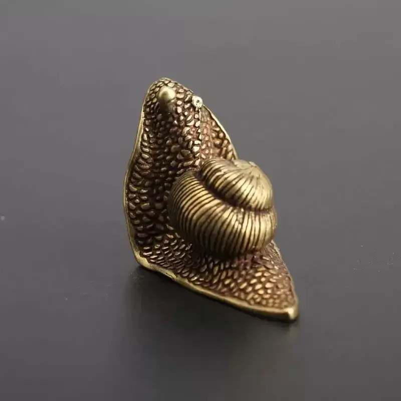 New Solid Copper Snail Ornaments Brass Simulation Animal Figurines Tea Pet Miniatures Home Decorations Feng Shui Gifts