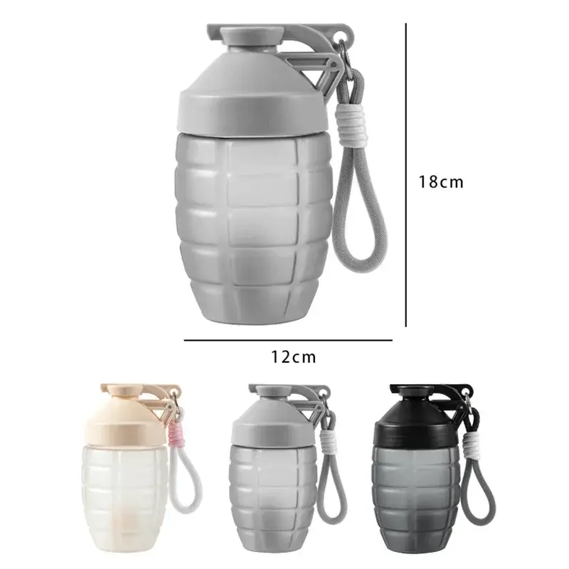 Portable 600ml Fitness Sport Water Bottle Fashion Simple Shaker Cup Protein Powder Nutrition High-capacity Milkshake Mixing Cup