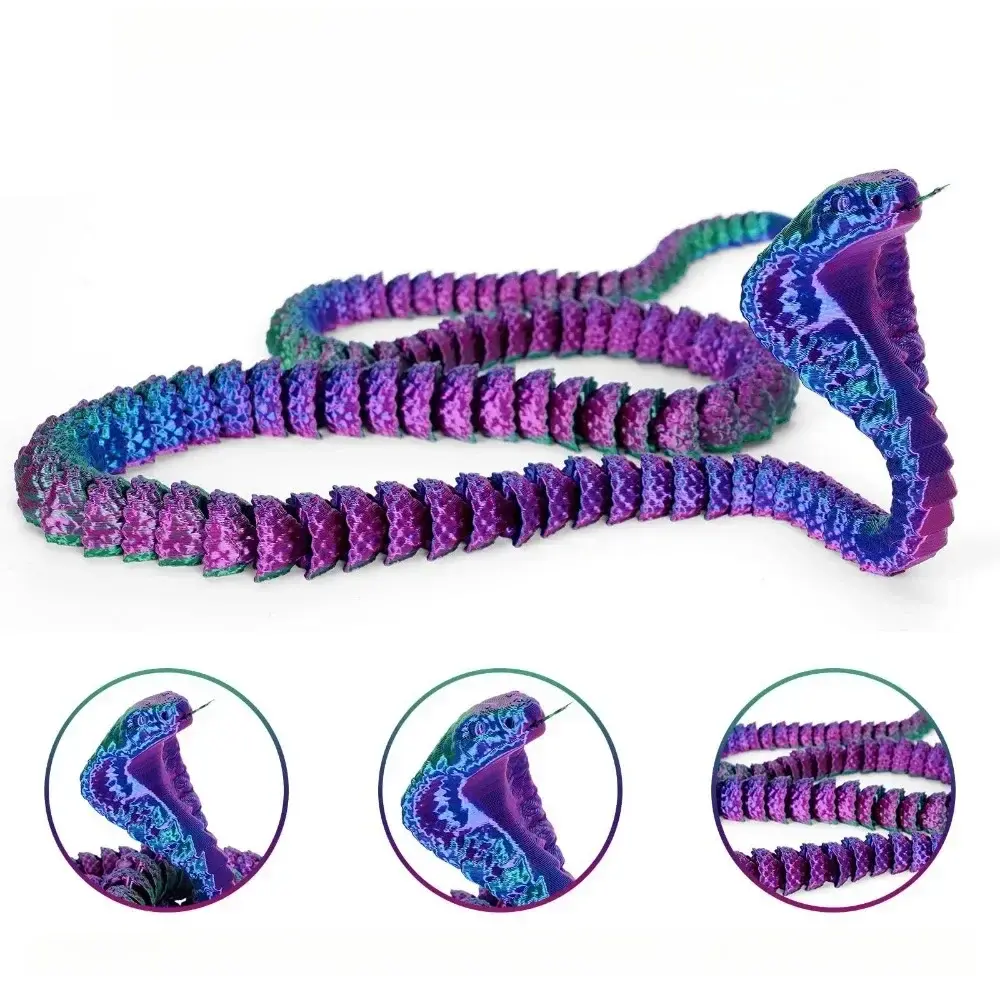 Home decorations 3D Printed Snake 3D Printed Figures Desk Accessories 3D Printed Dragon Room Desktop Ornament Office Accessories