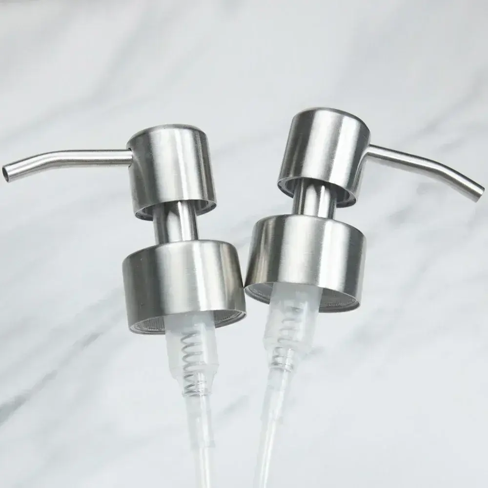 New 304 Stainless Steel Hand Liquid Soap Pump Dispenser Head Nozzle for Bathroom Kitchen Foam Soap Shampoo Dispenser Accessories