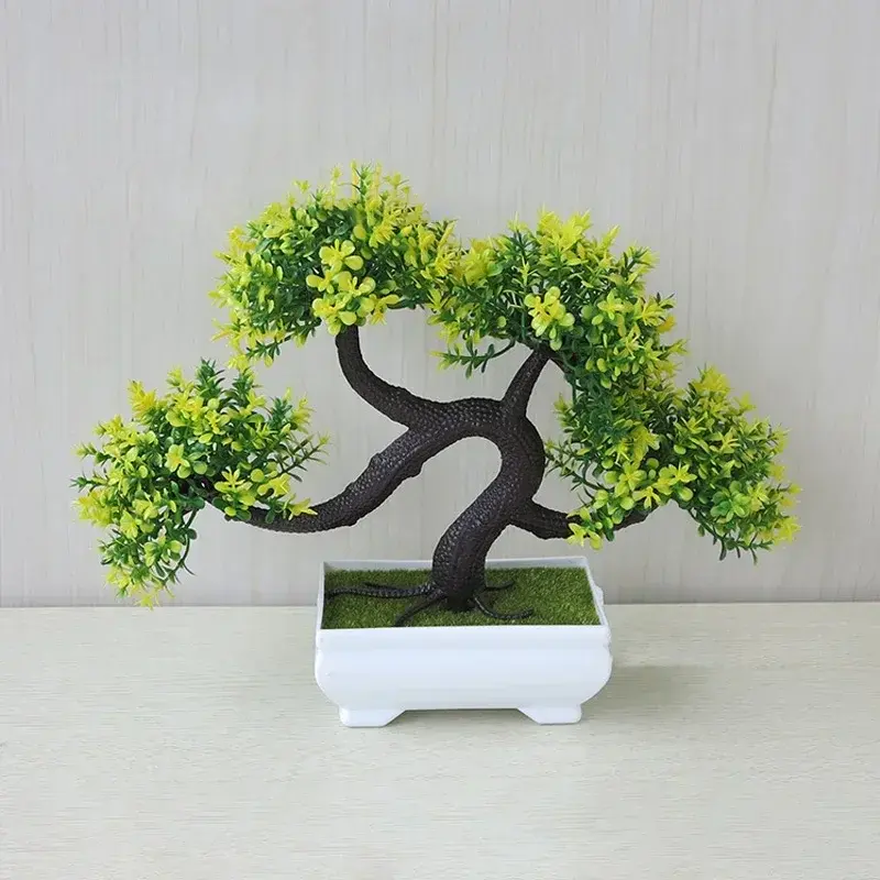 New Simulated Potted Dragon Whisker Tree Bonsai Green Plant For Office Desktop Decoration Flower Potted Home Creative Garden
