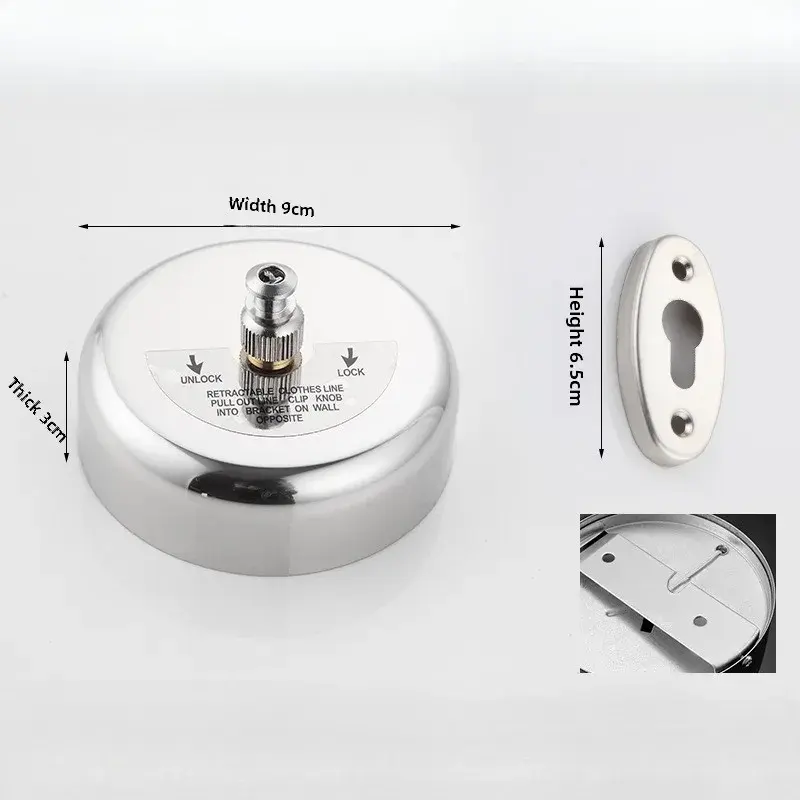 New 2.8M Balcony Invisible Retractable Clothesline Bathroom Dormitory Drying Clothes The Blanket Organize Clothing Storage Rope