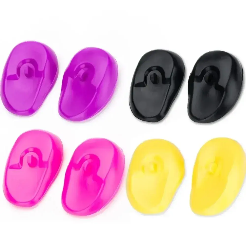 Protect Your Ears 2pcs Silicone Ear Cover Hair Coloring Ear Protector Waterproof Shower Ear Shield Salon Styling Accessories